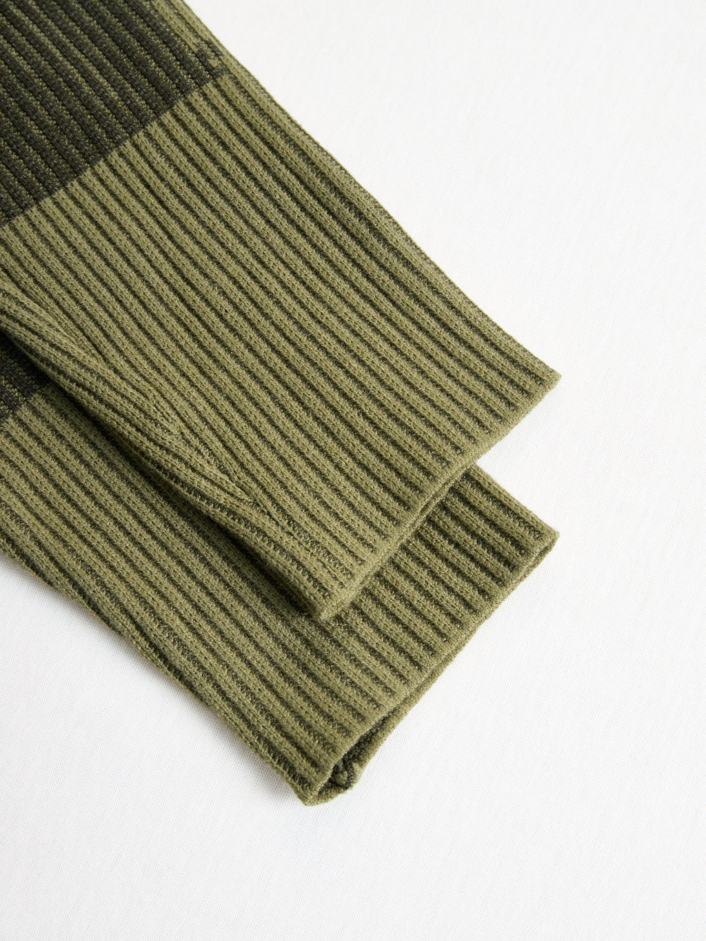 Olive Camo Knit V-Neck Fringe Hem Bodycon Dress