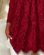 Square Neck Lace Underarm Top