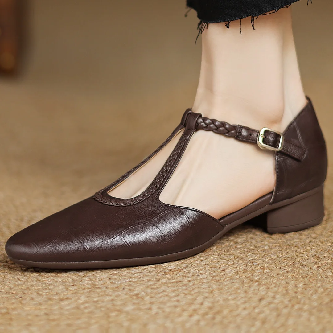 Leather Mary Janes