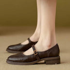 Classic Comfort Mary Janes Made Of Leather