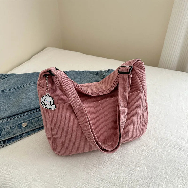 Lillian Corduroy Shoulder Bag