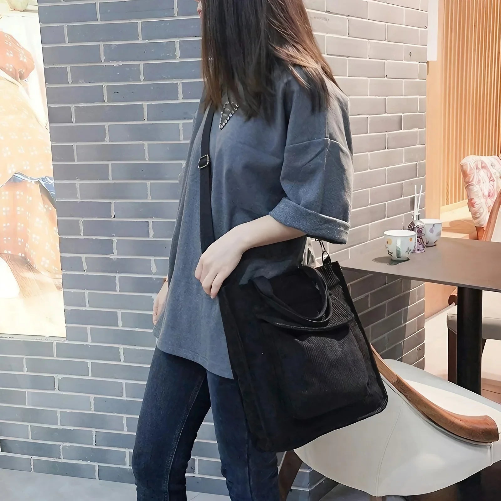 Harriet Corduroy Day Tote