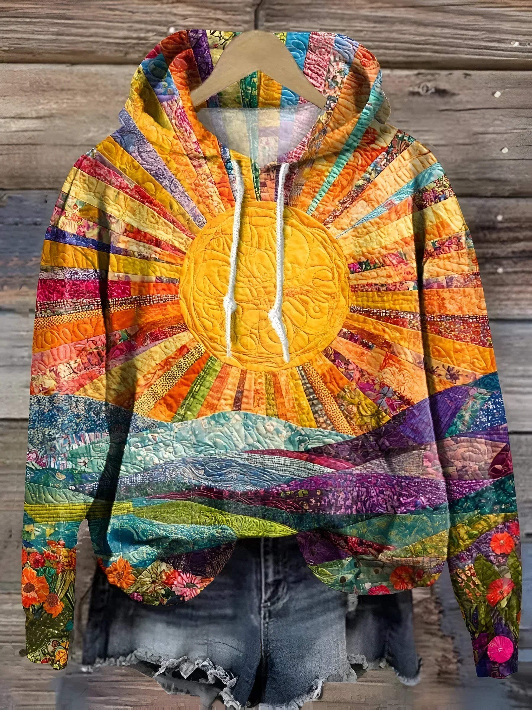 Clara - Vibrant Sunrise Hoodie